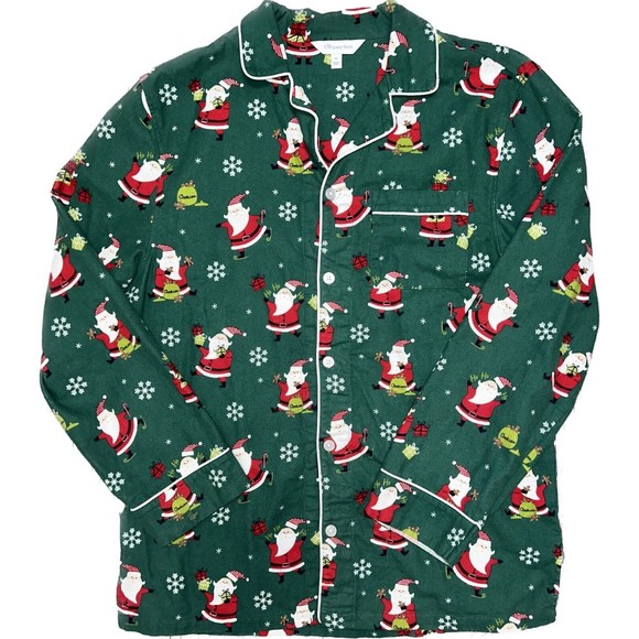 The Company Store Men's XMAS Pajamas Santa PJ 2 Sets Matching Size M Flannel - Picture 5 of 11